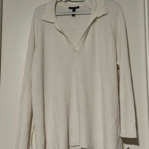 Eileen Fisher Off-White Long Sleeve Top